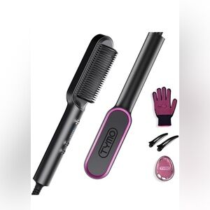 TYMO Ring Hair Straightening Brush. Color Black and Pink. BRAND NEW